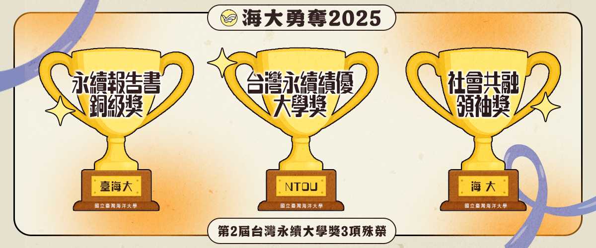 海大勇奪2025第2屆台灣永續大學獎3項殊榮