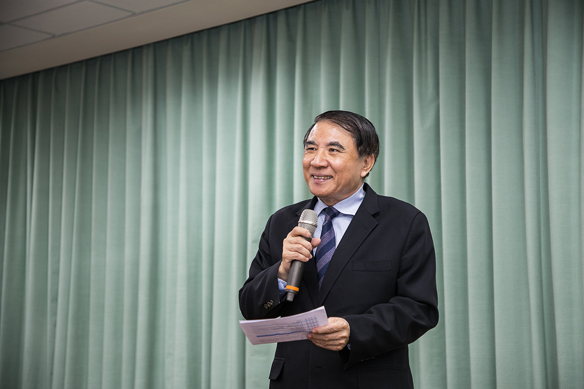 許泰文校長感謝詹賀博董事長對母校的支持與回饋