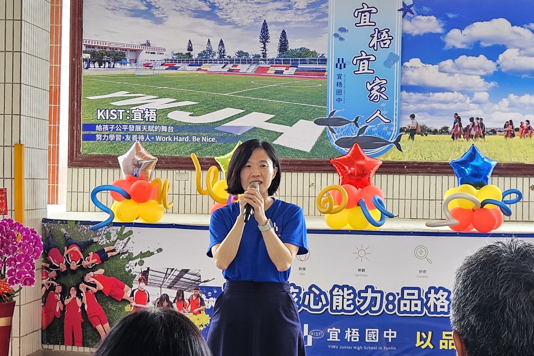 宜梧國中張碩玲校長表示宜梧國中將成為「以品格為優先的全人教育」學校