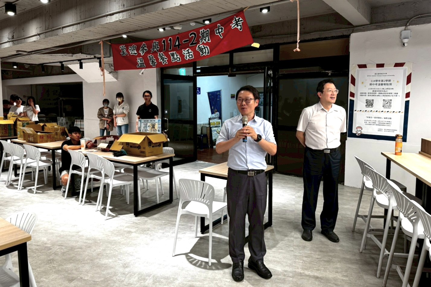 李明安副校長致詞-第二餐廳致詞。