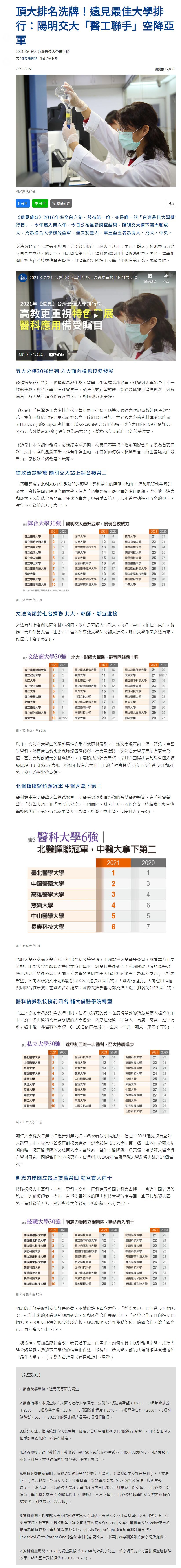 遠見頂大排名