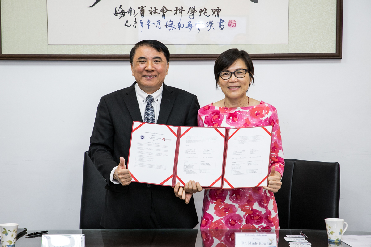 西來大學校長Dr. Minh-Hoa Ta (謝明華) 於5月30日率團拜訪海大並簽署合作備忘錄.jpg