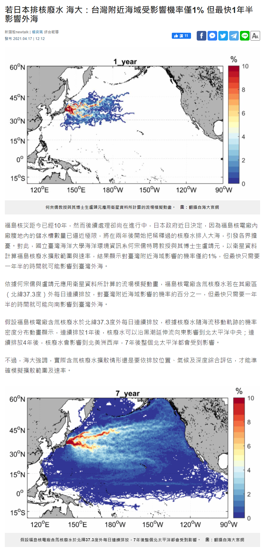 新頭殼-何宗儒教授模擬核廢水排放