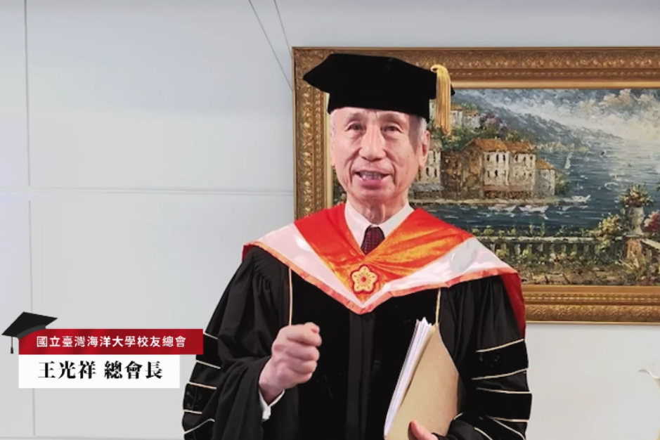 王光祥總會長勉勵學弟妹在困境中要冷靜面對，使自己更加堅強