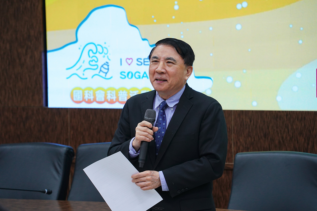 2_校長在致詞中提及實踐「知海、近海、疼惜海洋」理念，正是海洋大學落實大學社會責任的核心精神