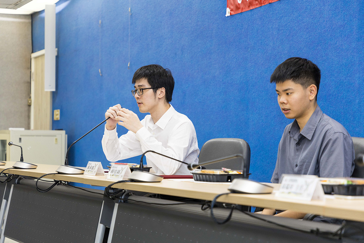 獲獎學生於現場發表感言。