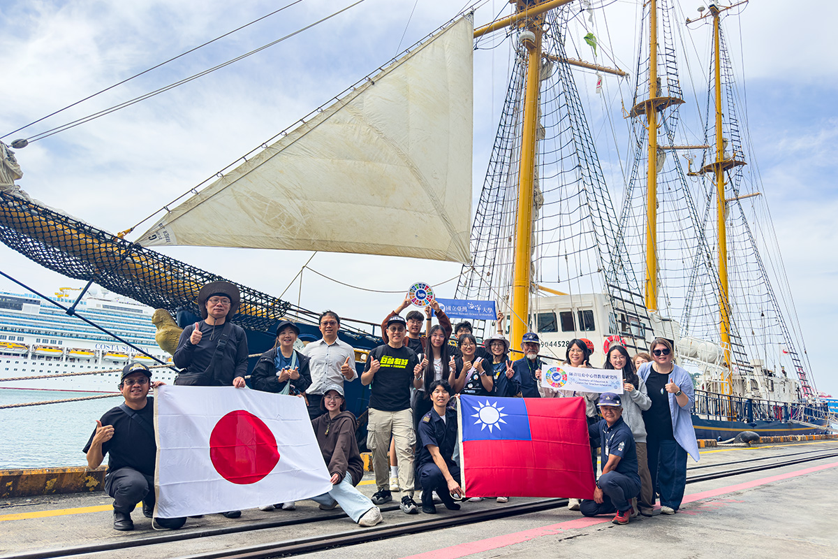 海大實踐USR 國際連結 日本帆船變身跨國海洋教育場域。